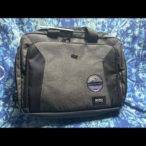 Solo New York Laptop Briefcase Grey & Black